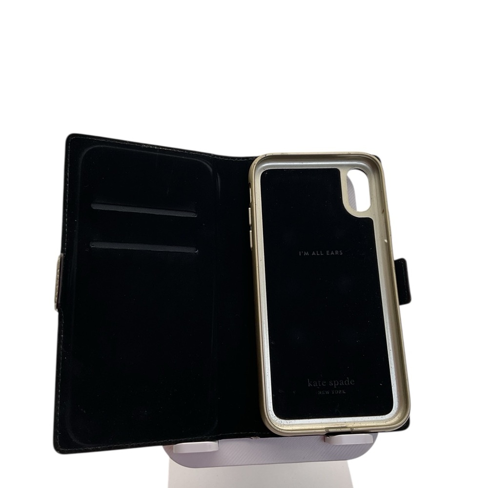Kate Spade Black and Gold Folio Phone‎ Case phone removeble